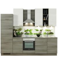 Küchenzeile Plan Mit Geräten B: 280 Cm Eiche Dekor/weiß - Trend, Holzwerkstoff (280cm) - Express