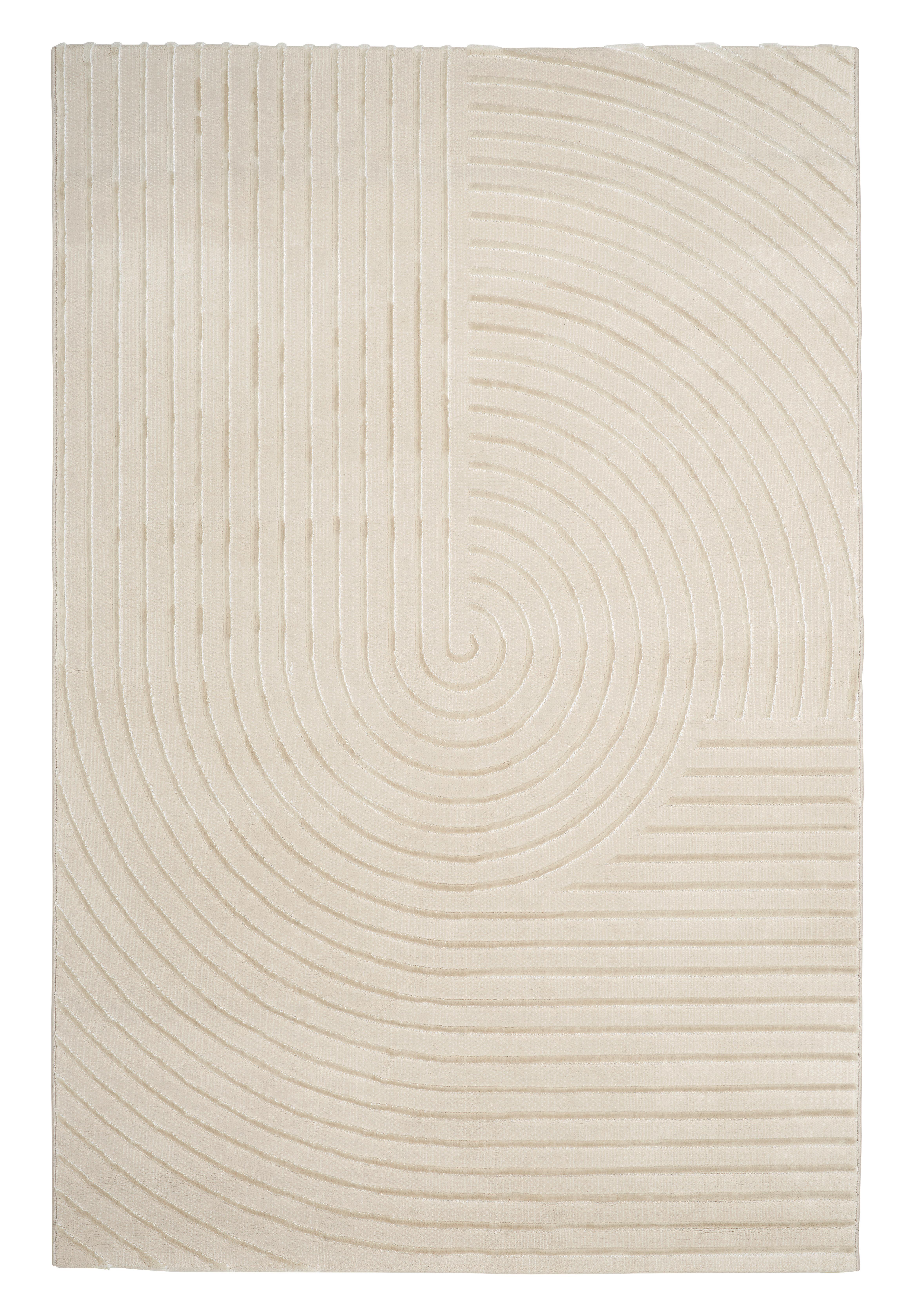 Webteppich Beige Jeremy 160x230 cm mit Streifen - Beige, ROMANTIK / LANDHAUS, Textil (160/230cm) - James Wood