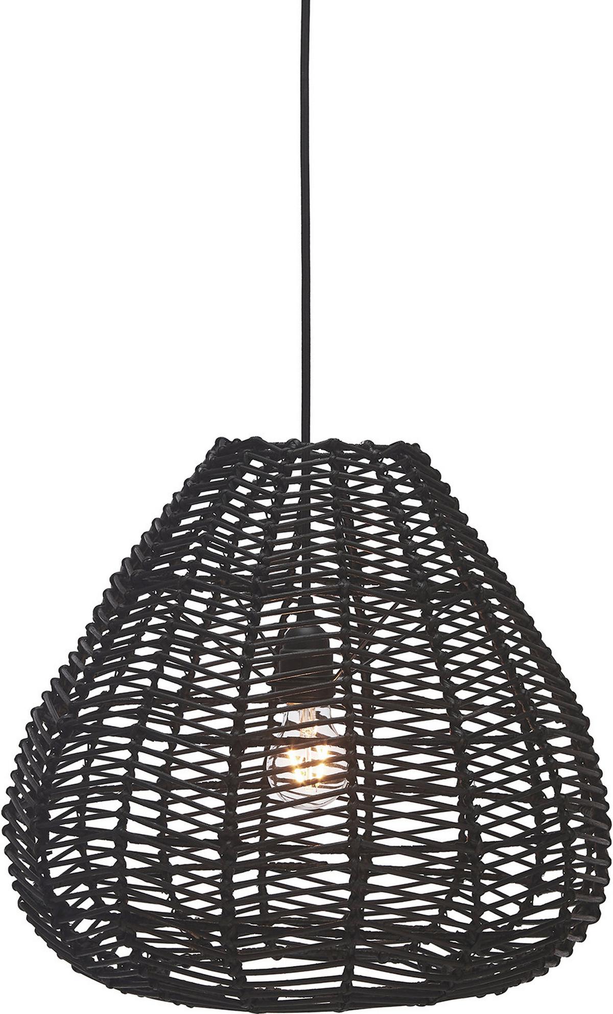 Hängeleuchte 434303-Bt02 Adelle - Schwarz, Basics, Naturmaterialien (43/39/43cm)