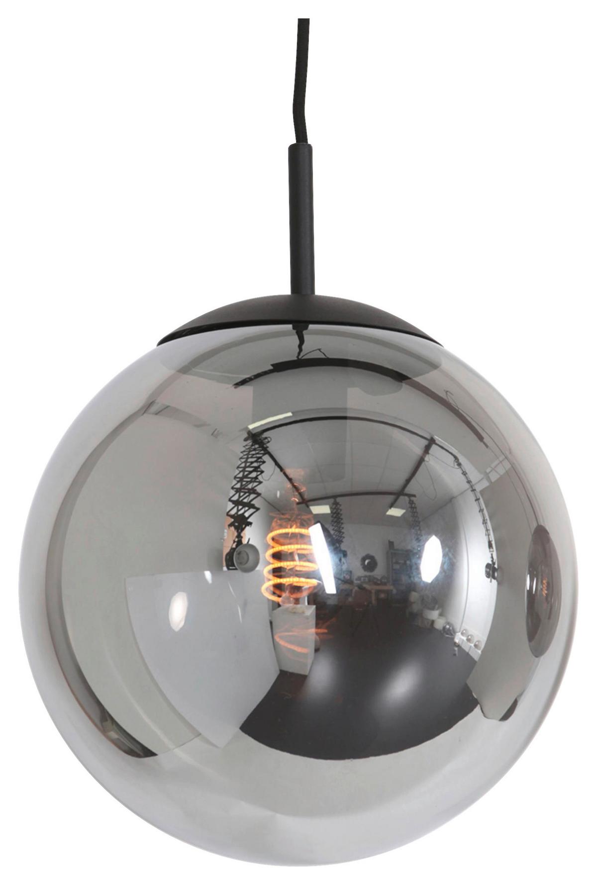 Pendelleuchte Bollique - Schwarz, Trend, Glas/Metall (25/40-150/120cm)