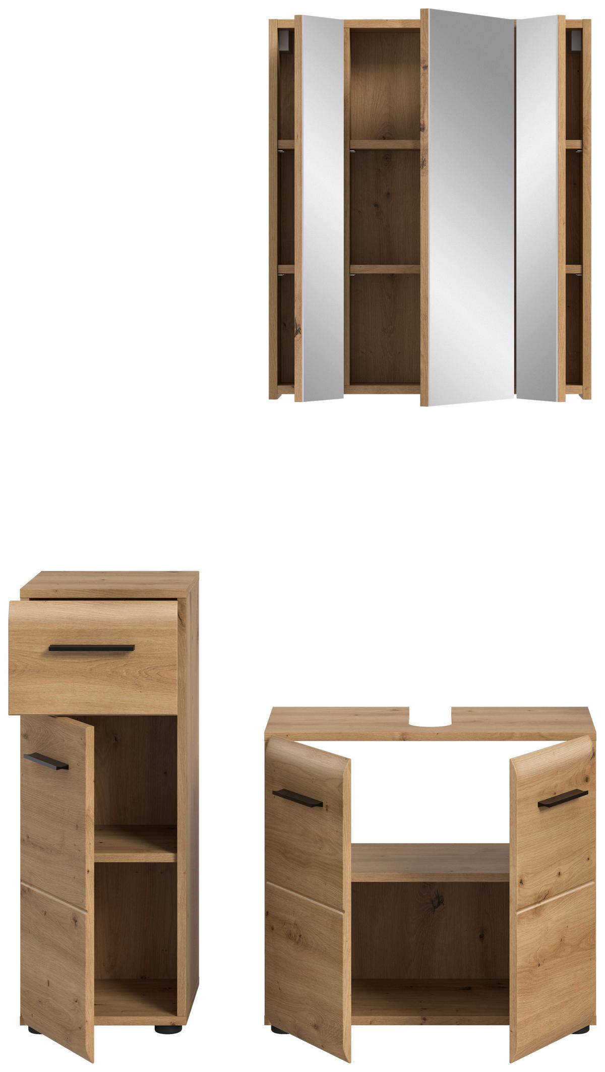 Badezimmer Ice Eiche Artisan Dekor B: 90cm - Eiche Artisan, Basics, Holzwerkstoff (90cm) - MID.YOU