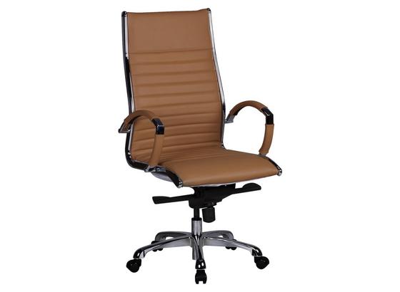 Chefsessel Salzburg B: ca. 60 cm Braun - Silberfarben/Braun, MODERN, Leder/Kunststoff (60/112/60cm) - Livetastic Chefsessel Salzburg B: ca. 60 cm Braun - Silberfarben/Braun, MODERN, Leder/Kunststoff (60/112/60cm) - Livetastic