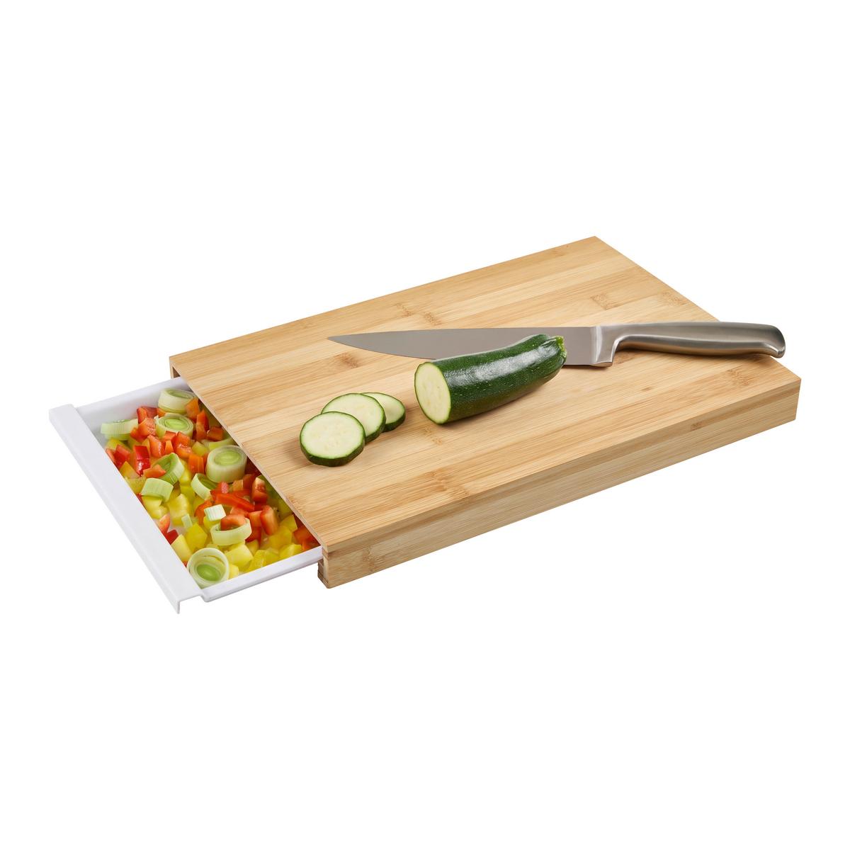 Kuchyňské prkénko SMART SMART - bílá/přírodní barvy, Konvenční, plast/přírodní materiály (38/25/3,5cm) - Mömax