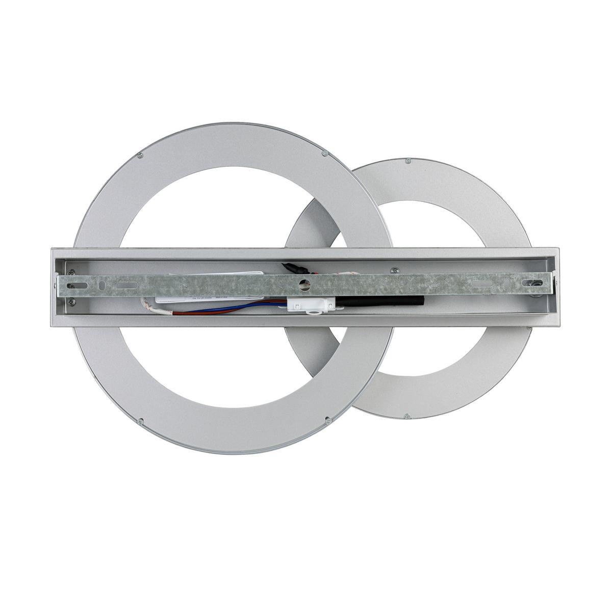 LED-DECKENLEUCHTE CALOGERO - Chromfarben/Silberfarben, Basics, Kunststoff/Metall (46/30,4/8cm) - Luca Bessoni