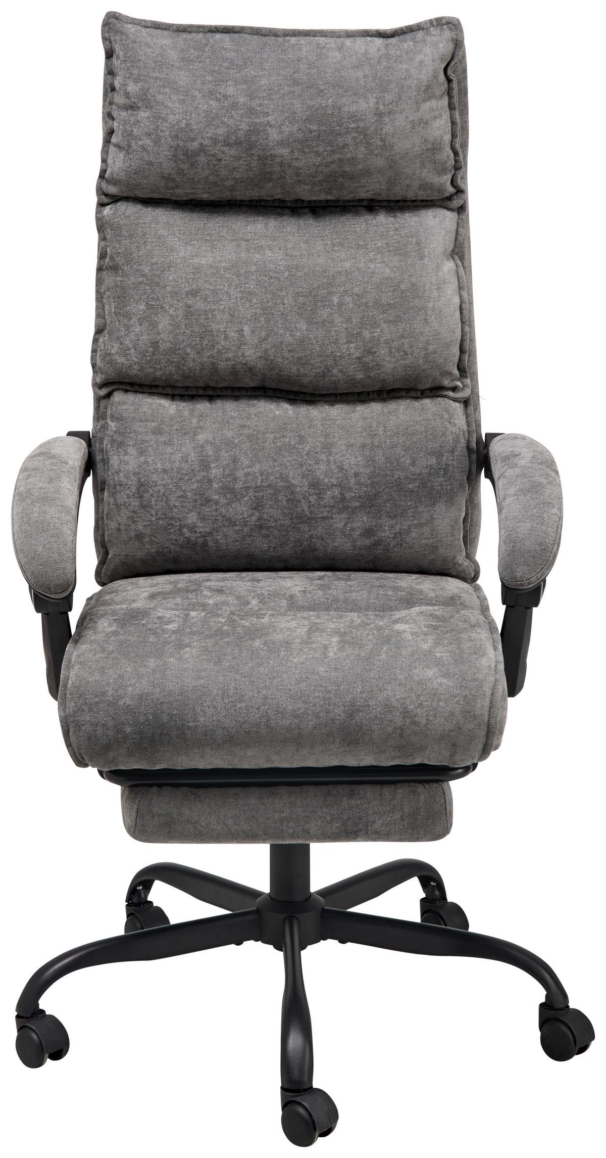 Drehstuhl Verona - Schwarz/Grau, LIFESTYLE, Holz/Kunststoff (66/112-120/62cm) - MID.YOU