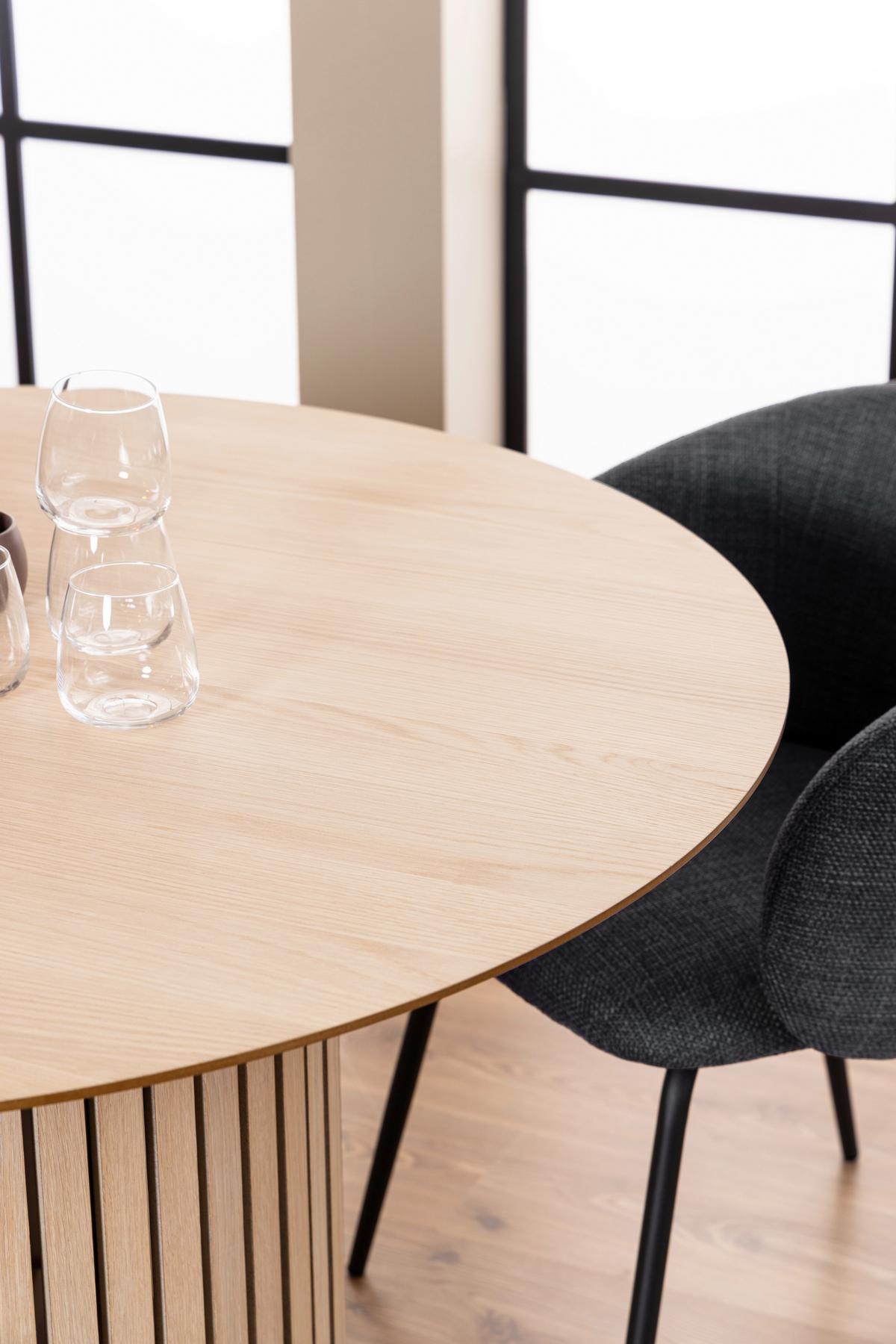 Esstisch Linley Eichefarben B: 120 cm - Eichefarben/Weiß, Trend, Holz/Holzwerkstoff (120/120/75cm) - MID.YOU