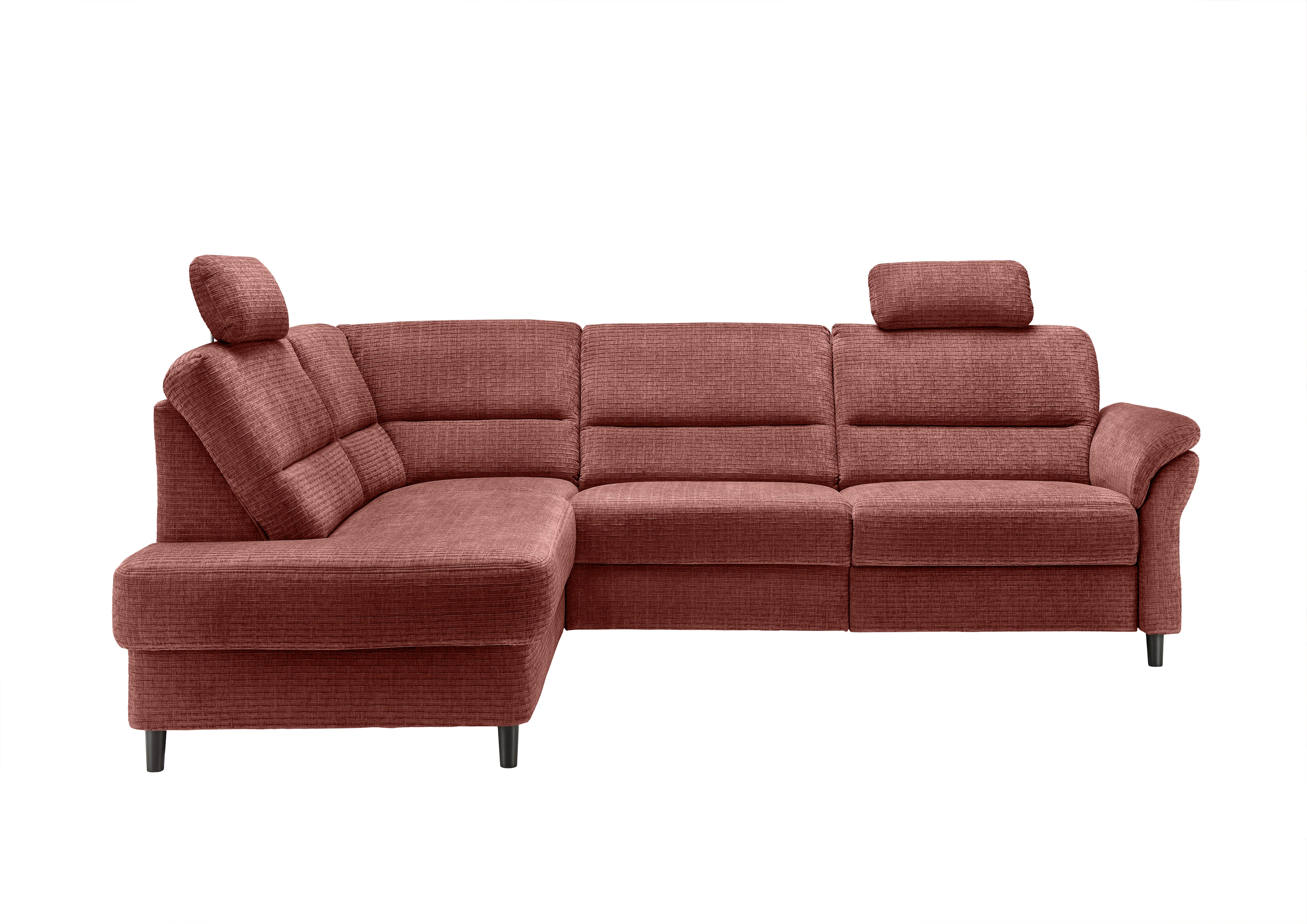 Ecksofa Cavoli Koralle Relaxfunktion S: 190x266 cm - Koralle/Schwarz, MODERN, Textil (190/266cm) - Livetastic