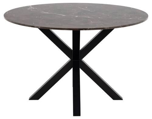 Esstisch Rund Heaven 120x75 cm Braun/Schwarz - Schwarz/Braun, MODERN, Stein/Metall (120/120/75cm) - MID.YOU