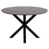 Esstisch Rund Heaven 120x75 cm Braun/Schwarz - Schwarz/Braun, MODERN, Stein/Metall (120/120/75cm) - MID.YOU