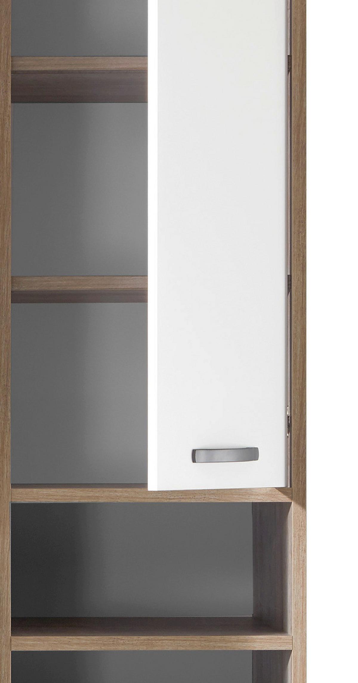 Skriňa s otočnými dverami MOON 138 cm - hnedá/sivá, Modern, kompozitné drevo/plast (138/201/57cm) - MID.YOU