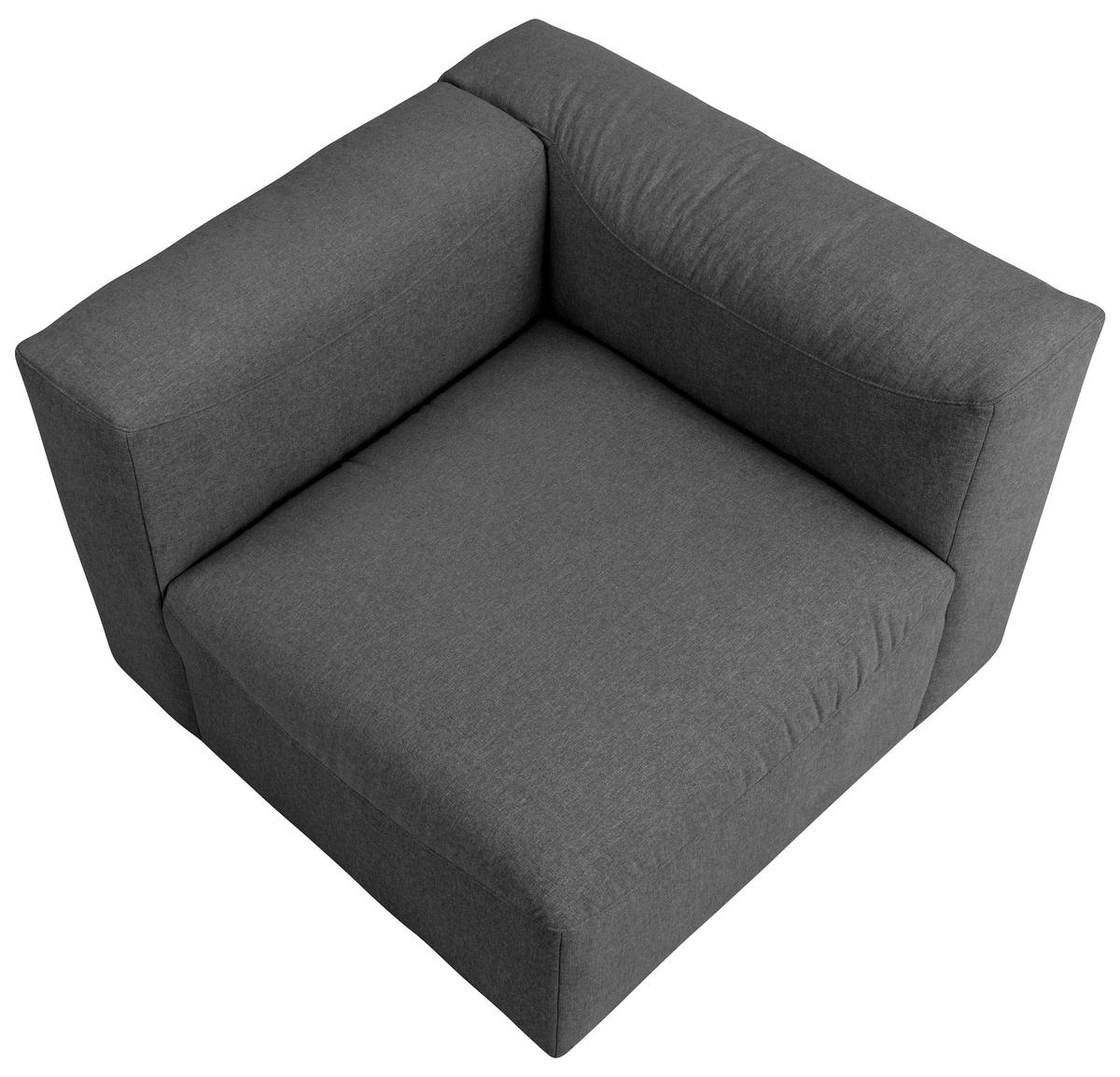 Eckelement Lena Anthrazit Flachgewebe - Anthrazit, Design, Textil (100/73/100cm) - Max Winzer