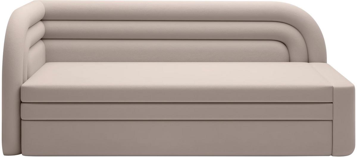 RÉCAMIERE Fabillo Beige B: 86 cm - Beige/Schwarz, Design, Textil (86/80/223cm) - P & B