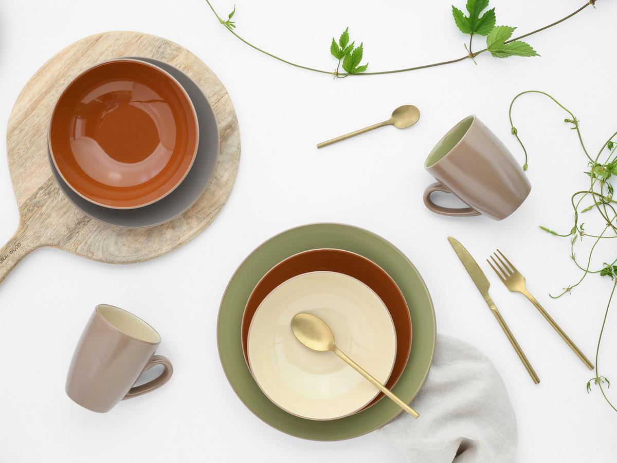 Kombinovaná souprava 16-dílná - vícebarevná, Basics, keramika (32,5/31/31cm) - Creatable