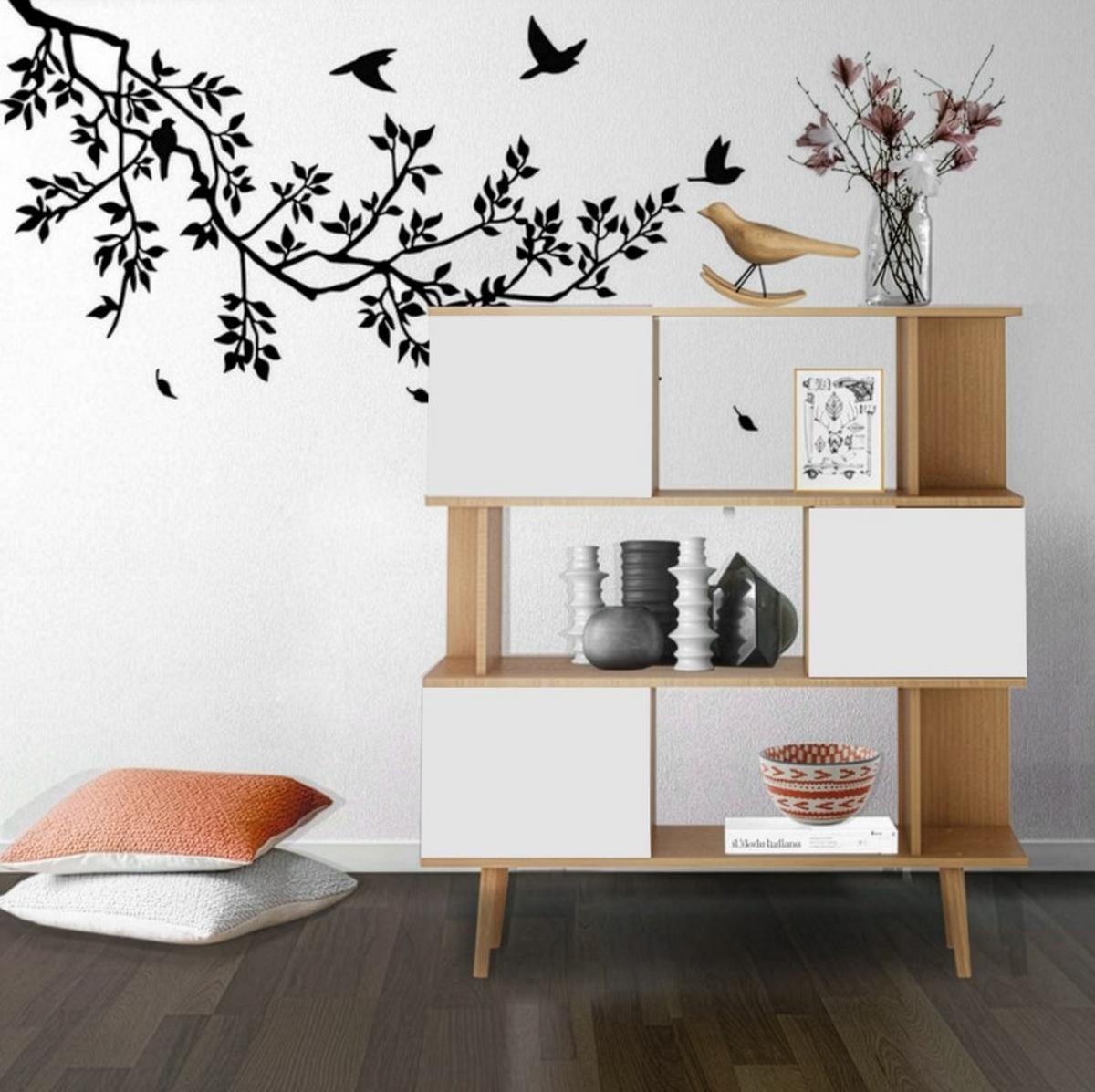 Regal Alandra Weiß/Eichefarben 120 cm - Eichefarben/Weiß, Basics, Holzwerkstoff (120/130/33cm) - MID.YOU