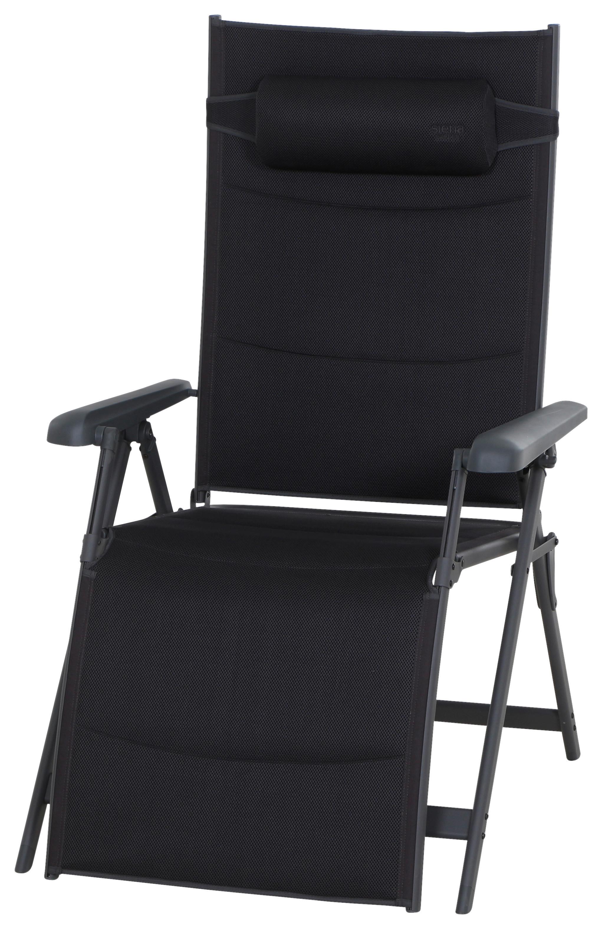 Sonnenliege Premium Aluminium, Verstellbar - Anthrazit, KONVENTIONELL, Textil/Metall (75/123/91cm) - Siena Garden