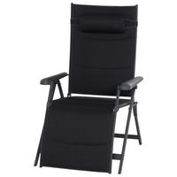 Sonnenliege Premium Aluminium, Verstellbar - Anthrazit, KONVENTIONELL, Textil/Metall (75/123/91cm) - Siena Garden