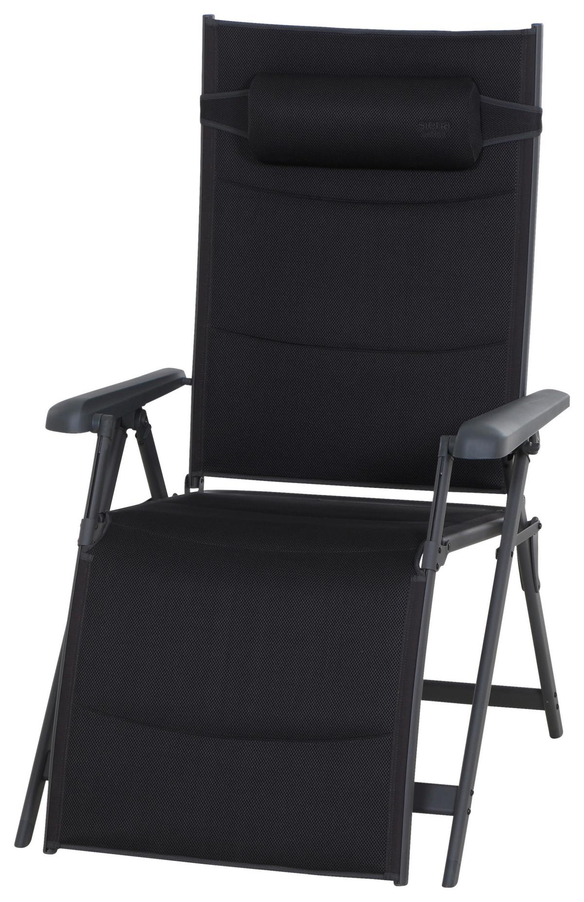 Sonnenliege Premium Aluminium, Verstellbar - Anthrazit, KONVENTIONELL, Textil/Metall (75/123/91cm) - Siena Garden