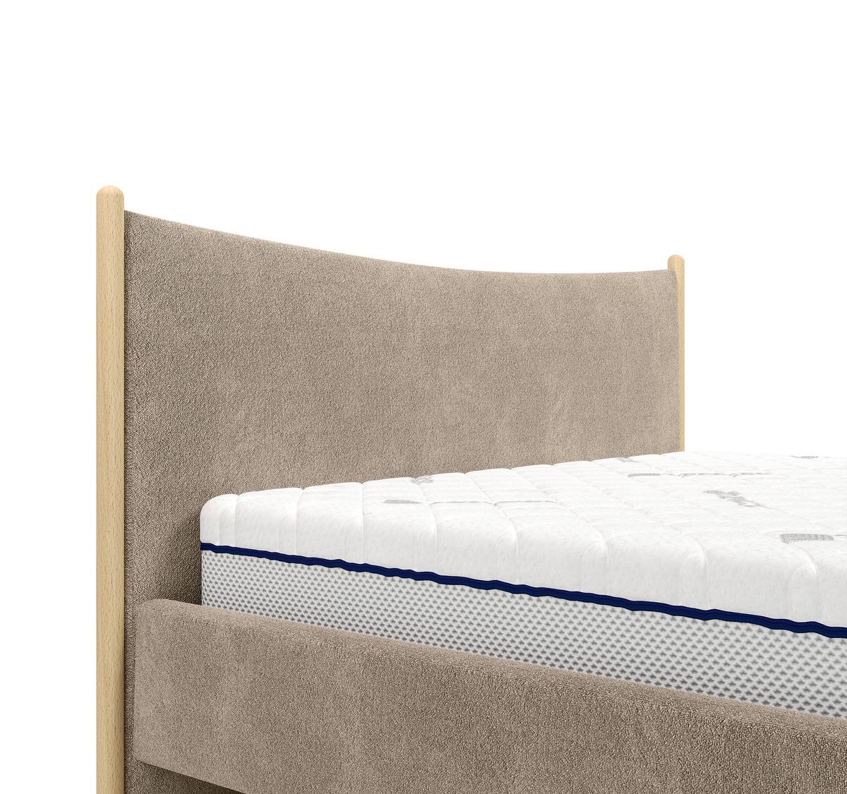 Polsterbett Nature Braun Lf: 180x200 Cm - Buchefarben/Braun, MODERN, Holz/Holzwerkstoff (180/200cm) - MID.YOU