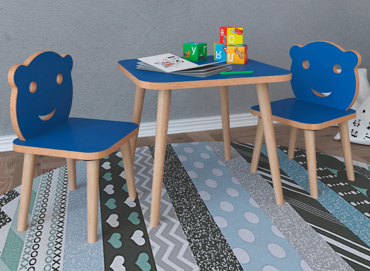 Kindersitzgruppe Lilula Blau Lilula - Blau, MODERN, Holzwerkstoff - MID.YOU