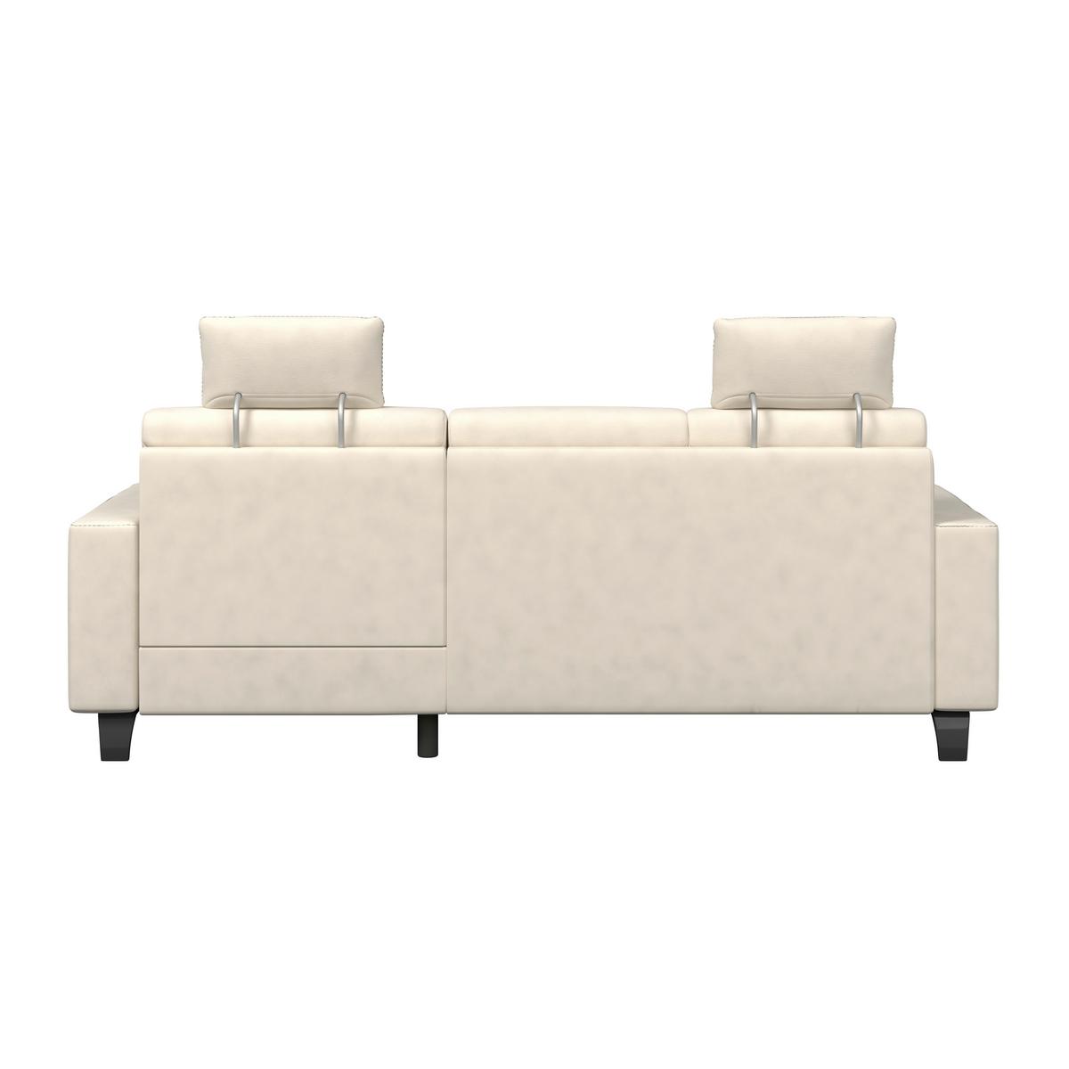 Ecksofa Varese mit Bettkasten Naturfarben 239x164 cm - Beige/Schwarz, KONVENTIONELL, Textil (239/164cm) - James Wood
