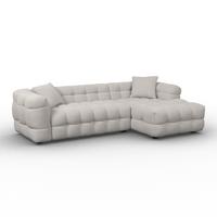 Sedacia súprava MAGDA, obojstranná, sivobéžové buklé - čierna/sivobéžová, Modern, drevo/textil (268/157cm) - Bessagi Home
