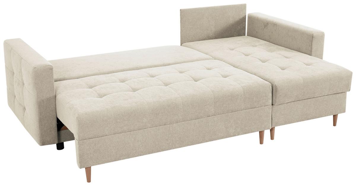 Ecksofa Asti Creme S: 232x141 cm - Creme, Design, Textil (232/141cm) - MID.YOU