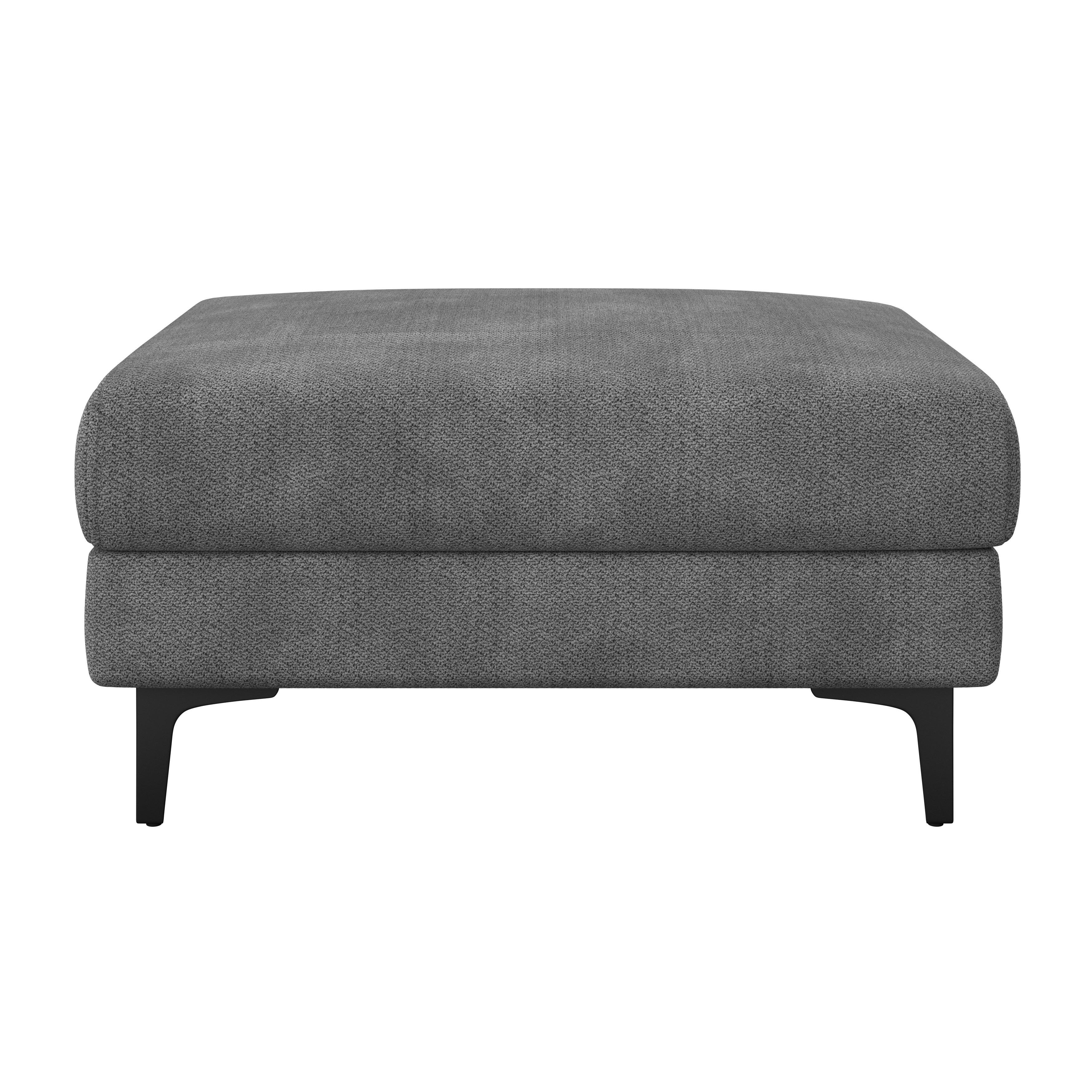 Hocker Atlanta dunkelgrau, B: 60cm - Dunkelgrau/Schwarz, Trend, Holz/Textil (60/44/88cm)