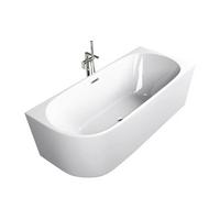 Badewanne Halbfreist. Badewanne Porto - Weiß, KONVENTIONELL, Kunststoff (170/75/60cm) - Sanotechnik