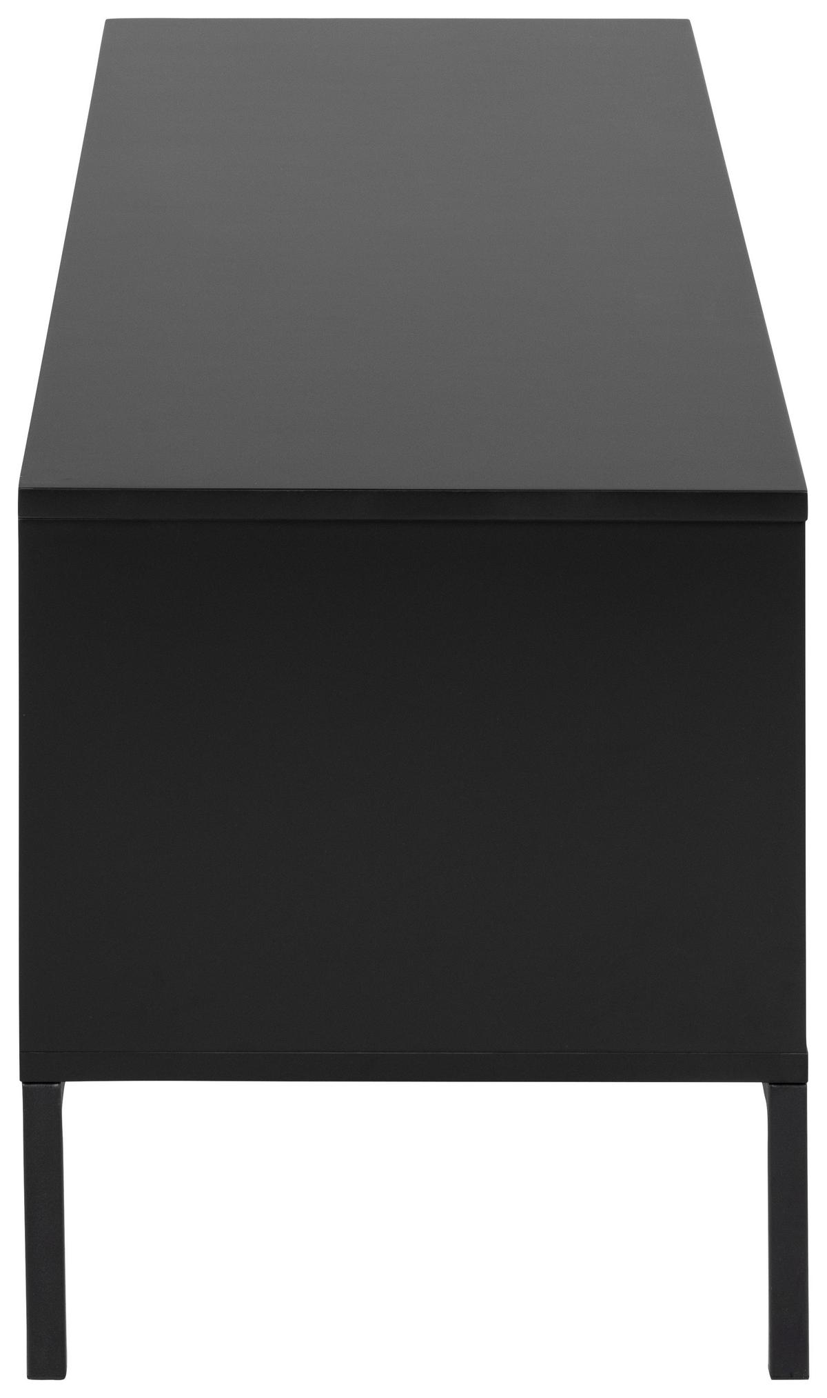 Lowboard Seaford B: 140 cm Schwarz - Schwarz, Trend, Holzwerkstoff/Metall (140/45/40cm) - MID.YOU