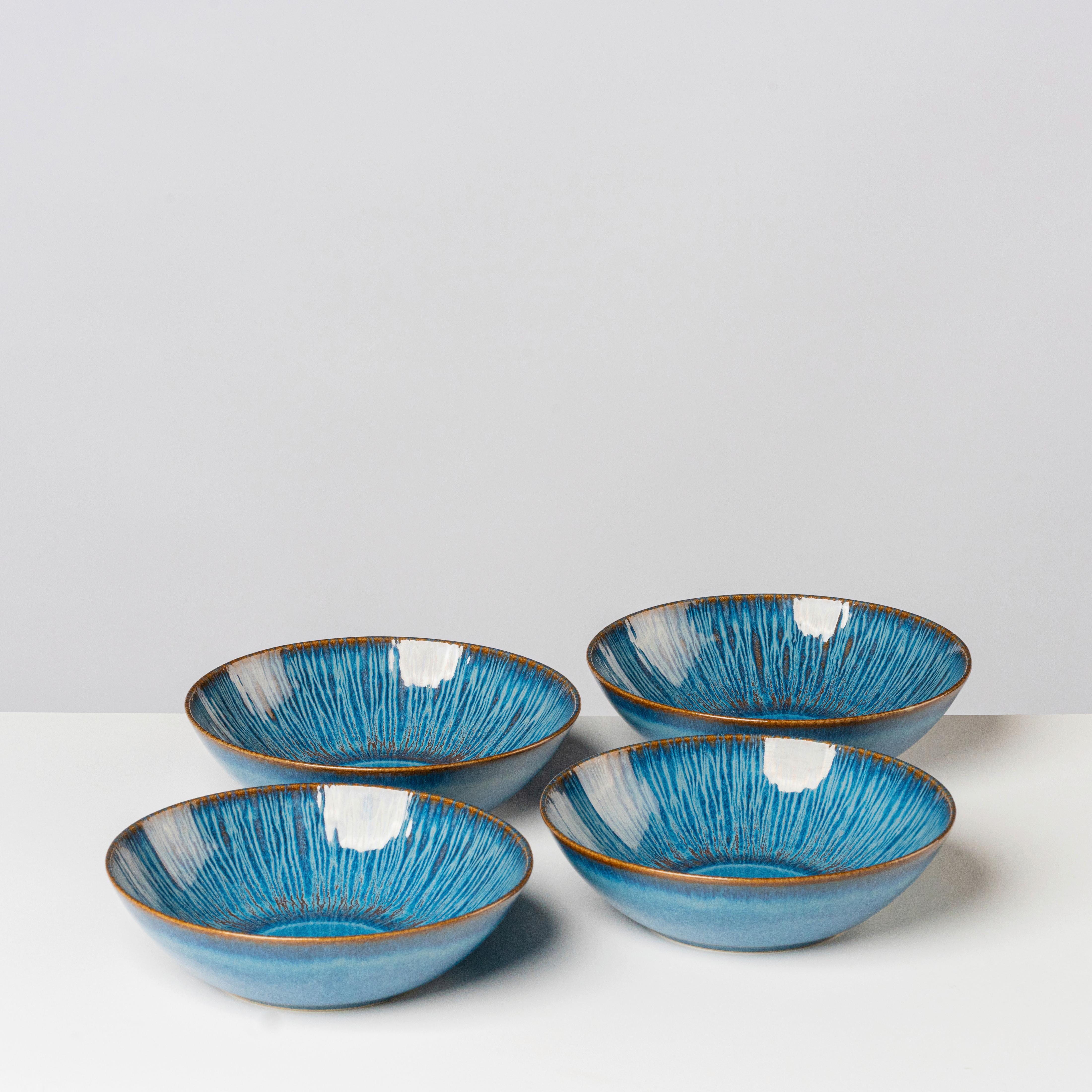 Müslischalenset 4 -teilig. Steinzeug, DxH: ca. 17,2x5 cm