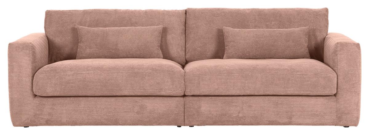 Bigsofa Manolis Altrosa B: 260 cm - Schwarz/Altrosa, KONVENTIONELL, Textil (260/66/115cm) - MID.YOU
