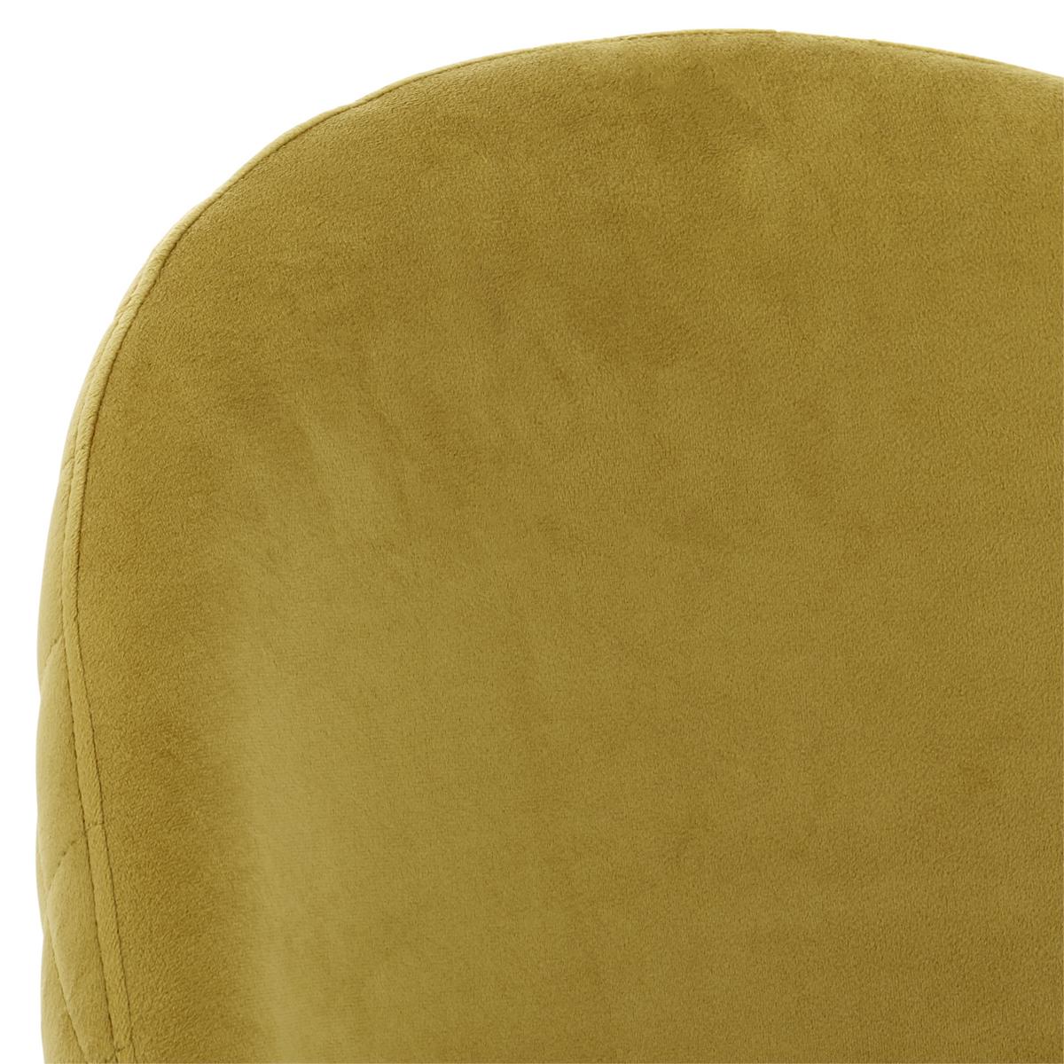 Stolička ARTDECO zamat šírka 51cm - zlatá/tmavožltá, Modern, kov/textil (51/79/58cm) - MID.YOU