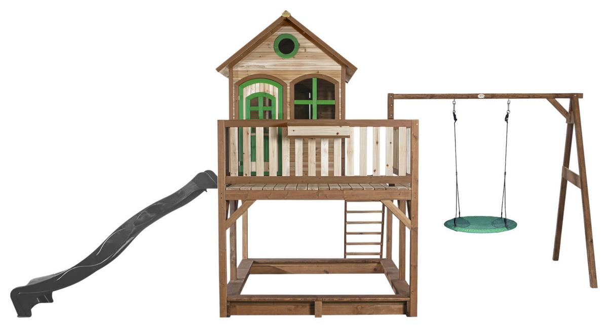 Spielturm A030.154.80 - Braun/Grau, KONVENTIONELL, Holz (613/291/277cm) - Ambia Garden