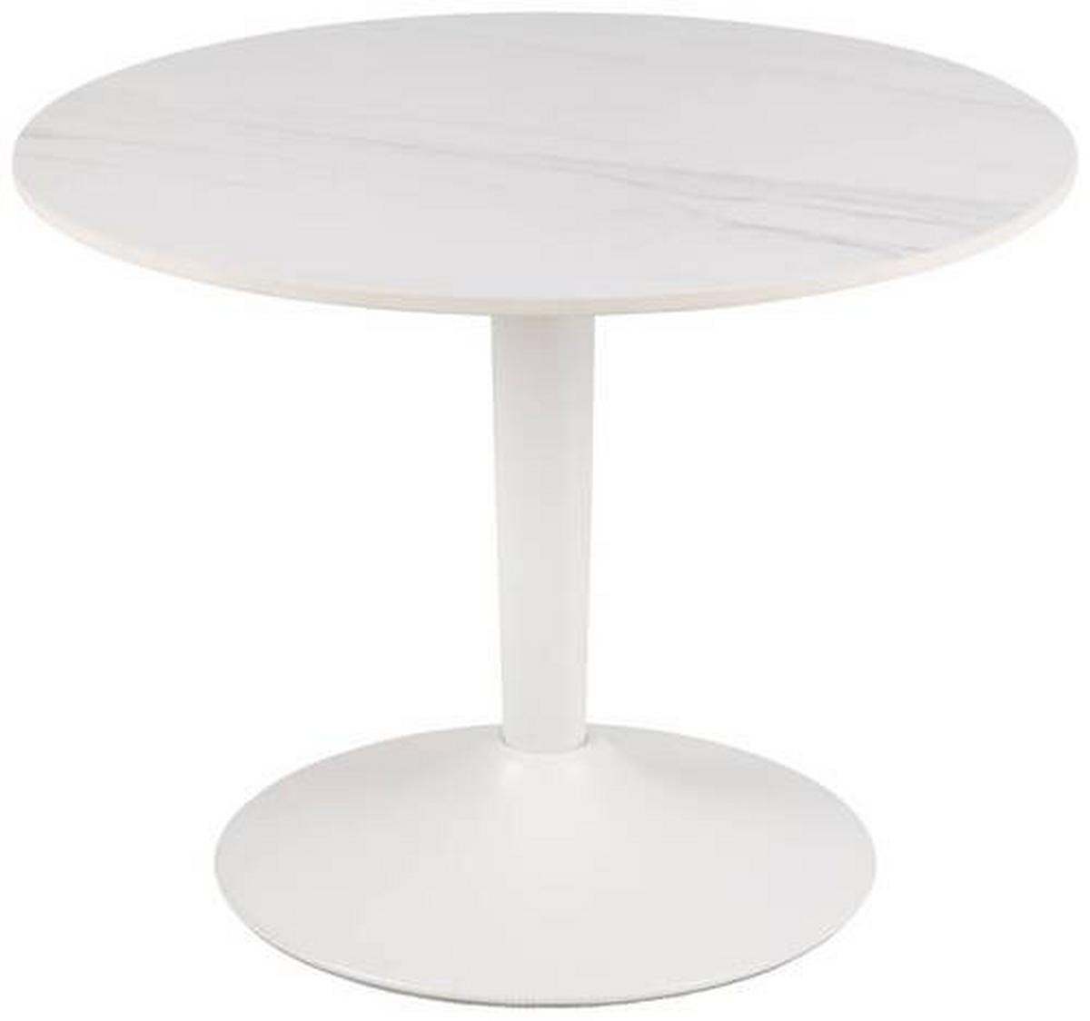 Odkládací stolek MALTA 60cm - bílá, Design, kov/keramika (60/45cm) - Livetastic