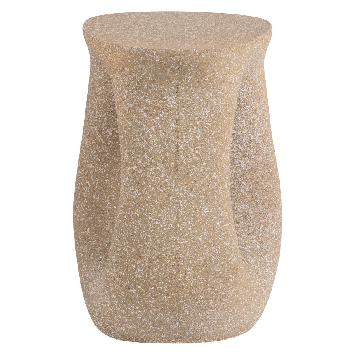 Beistelltisch Moson Beige B: 42 cm - Beige, Design, Keramik/Metall (42/33/45cm) - Livetastic