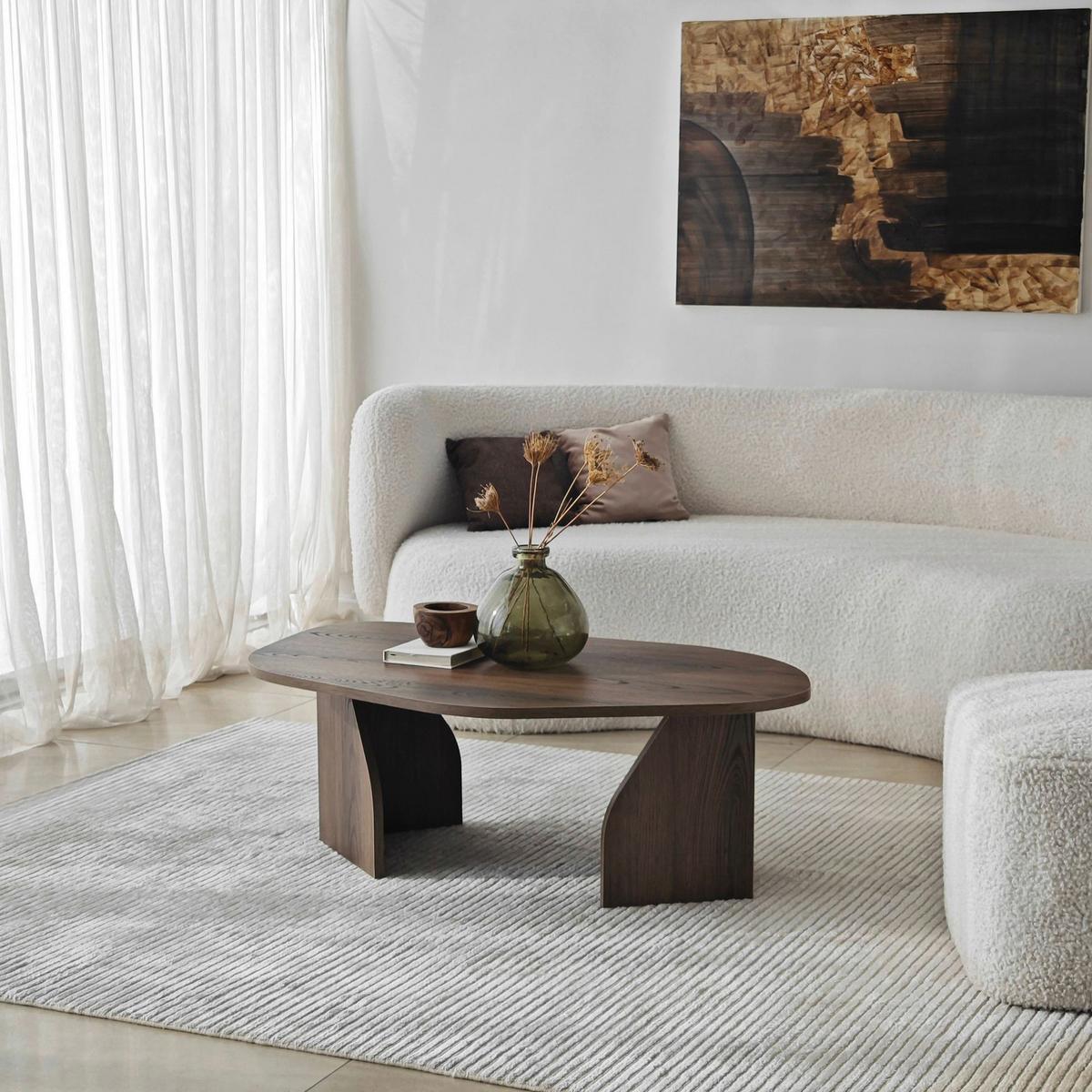 COUCHTISCH Walnussfarben B: 100cm - Walnussfarben, MODERN, Holzwerkstoff (100/35/60cm)