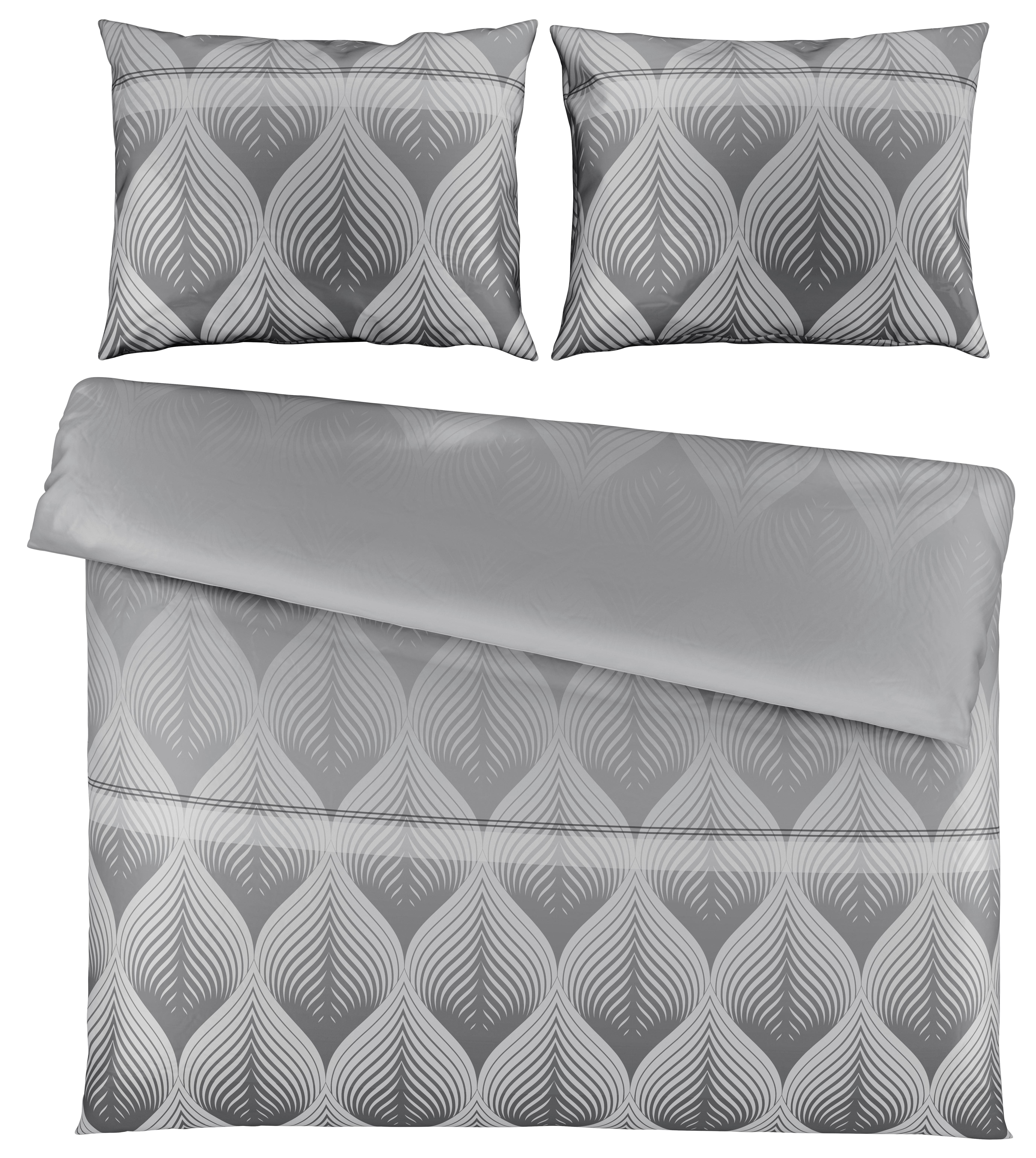 Povlečení Domps, 70/90 200/220cm - šedá, Moderní, textil (200/220cm) - Modern Living