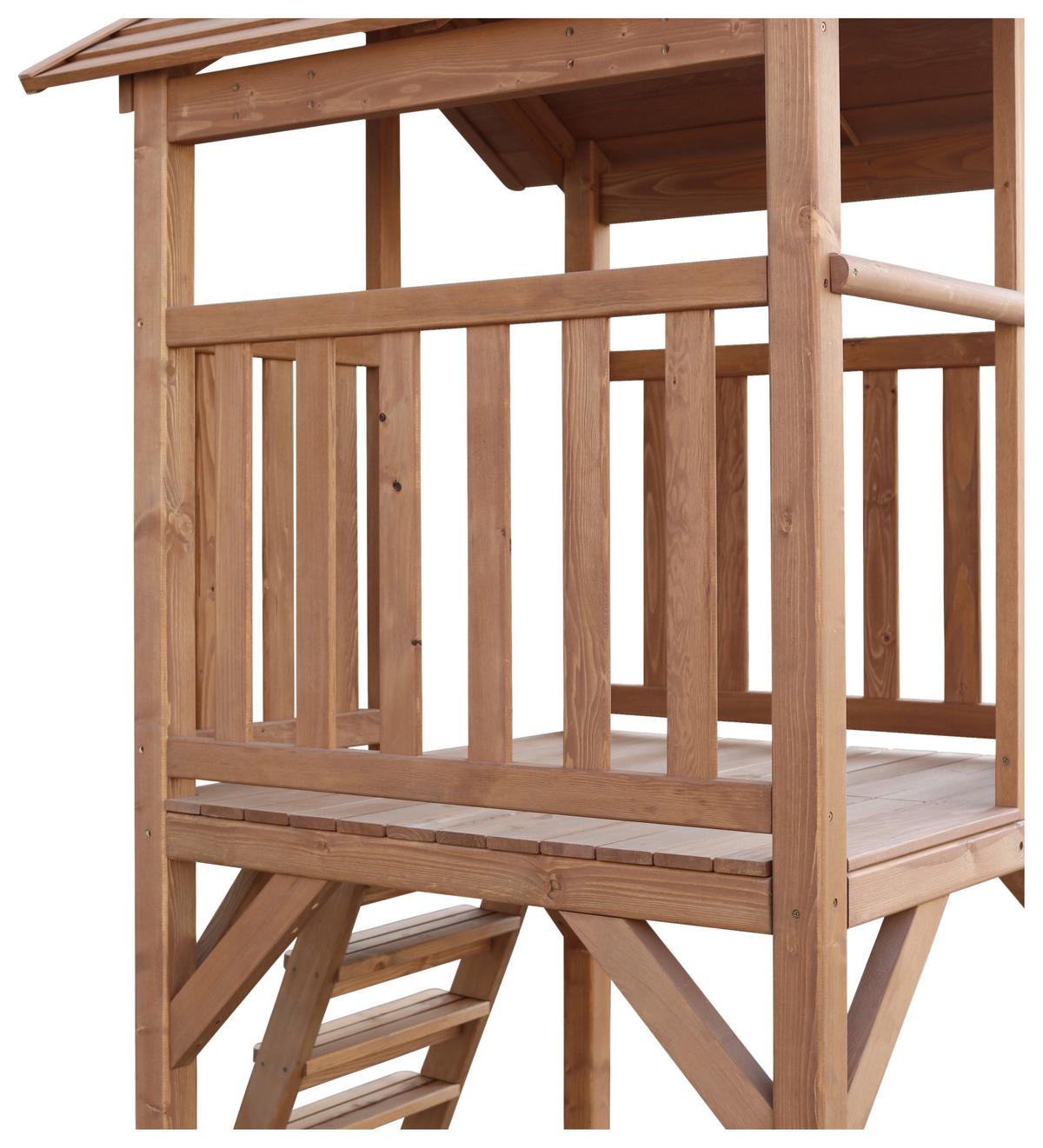 Spielturm A025.121.80 - Braun/Grau, KONVENTIONELL, Holz/Kunststoff (283,6/241,9/349cm) - Ambia Garden