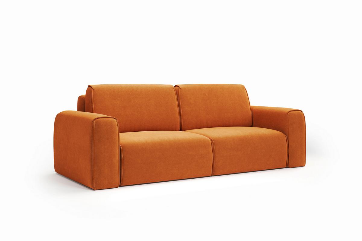 Schlafsofa Tuzzi Orange B: 252cm - Schwarz/Orange, Basics, Textil (252/94/105cm) - Livetastic