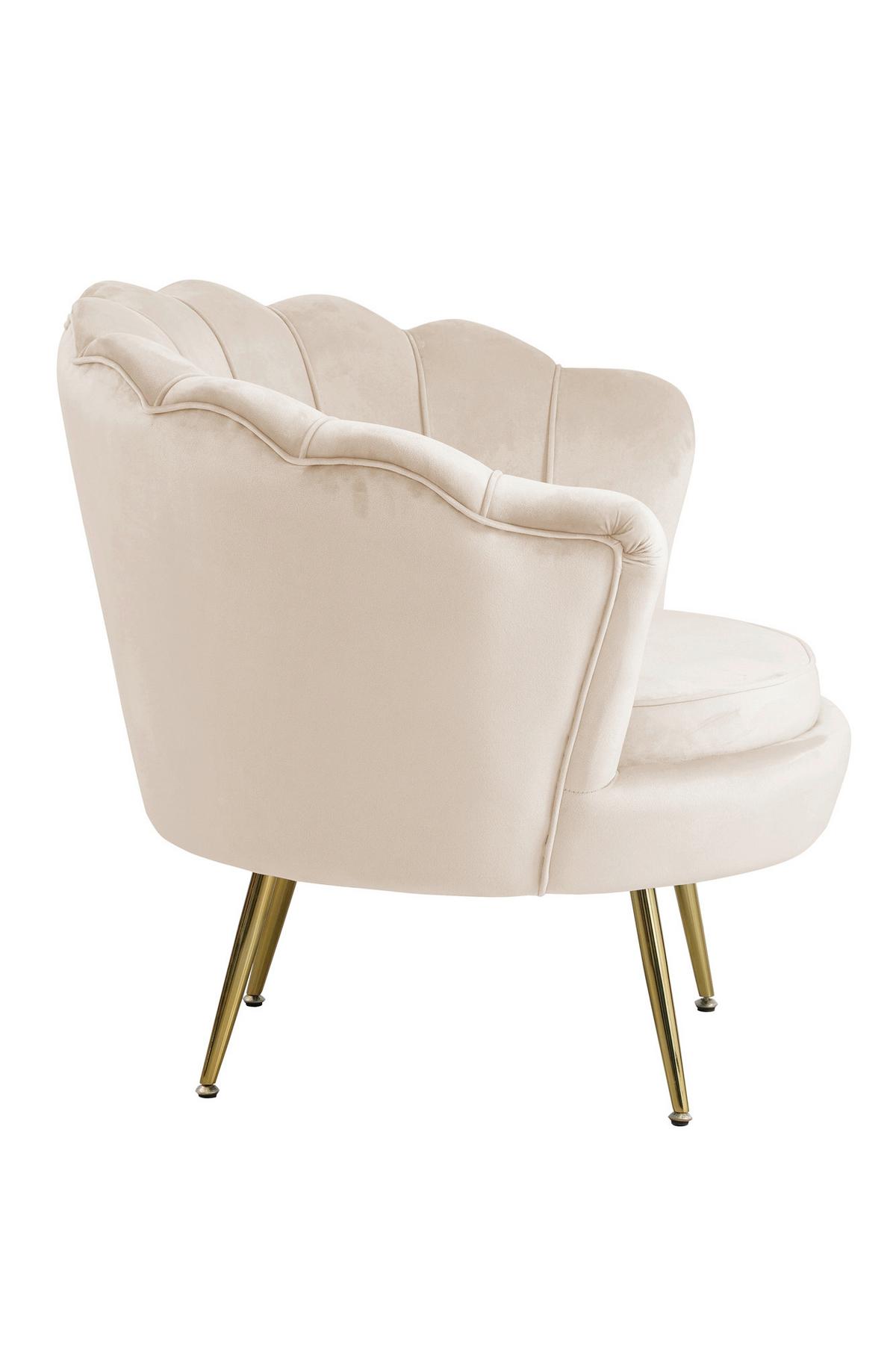 Sessel Beige B: 76 Cm - Beige/Goldfarben, MODERN, Textil (76/78/76cm) - Livetastic