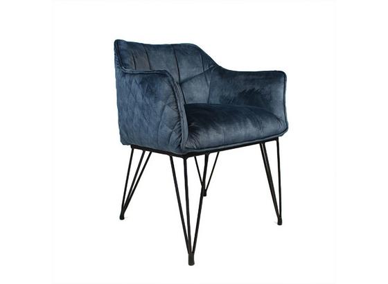Armlehnstuhl Jayron B: 63 cm Blau - Blau/Schwarz, Basics, Textil/Metall (63/81/55cm) - Livetastic Armlehnstuhl Jayron B: 63 cm Blau - Blau/Schwarz, Basics, Textil/Metall (63/81/55cm) - Livetastic