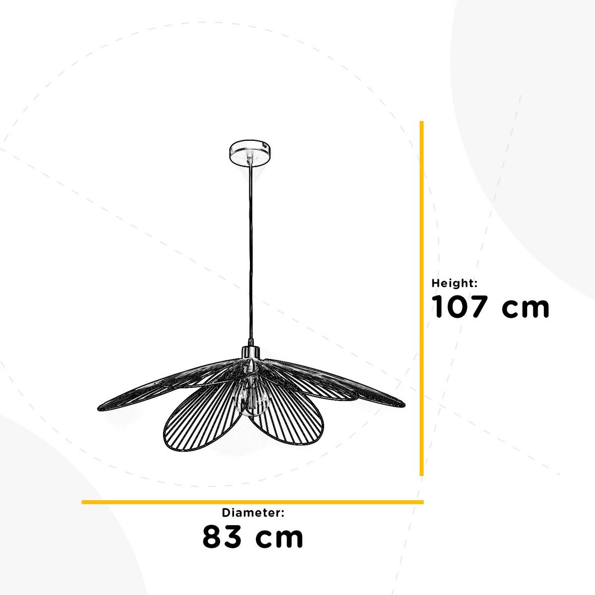 Hängeleuchte 4099/S - Schwarz, Design, Metall (83/107cm)