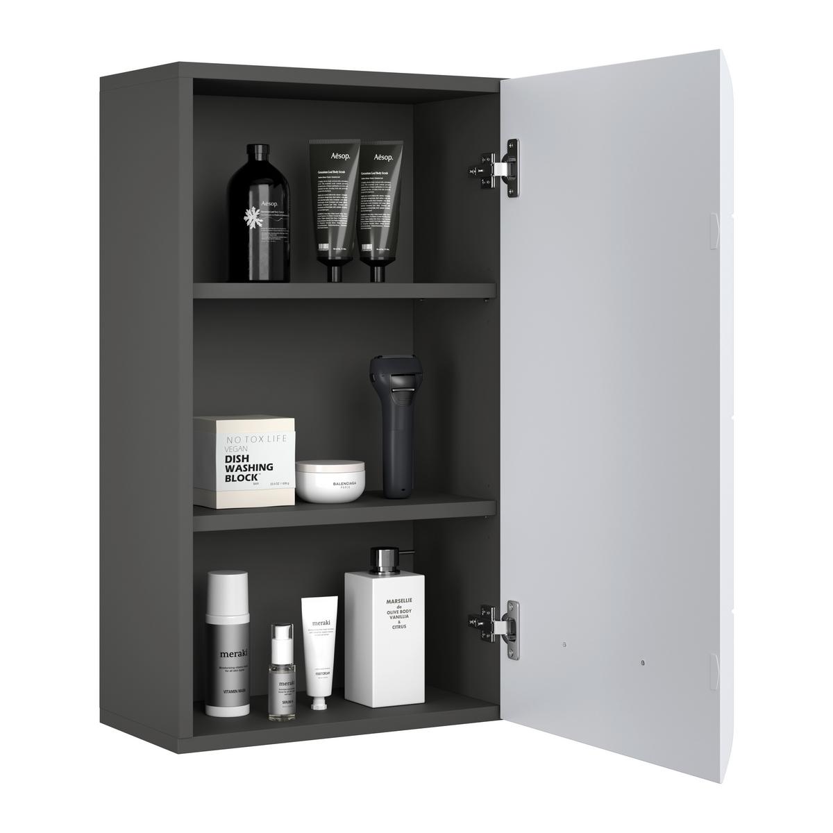 HÄNGESCHRANK PEARL NEW SNOL 118 - Anthrazit/Weiß, KONVENTIONELL, Holzwerkstoff (40/70/22,6cm)