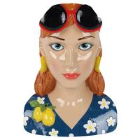 Váza ZENE - svetlohnedá/čierna, plast (17,5/22,5/14cm) - Mömax