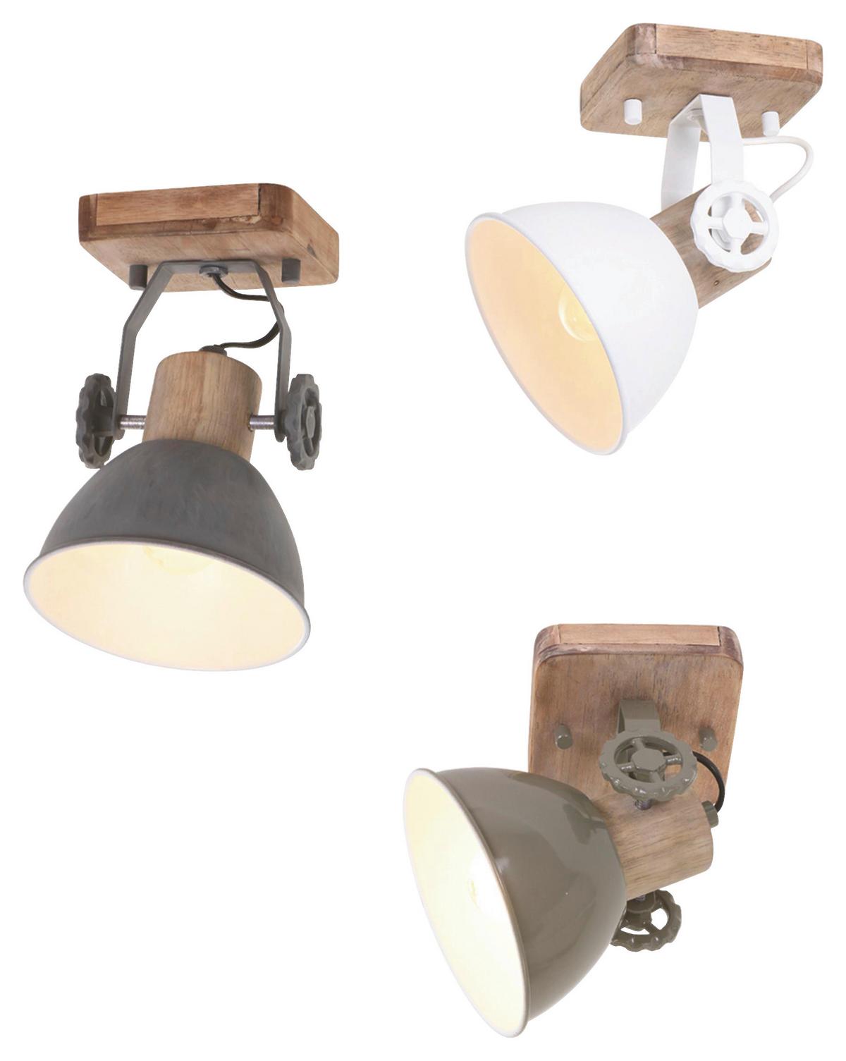 Deckenspots Gearwood - Anthrazit/Kupferfarben, Trend, Holz/Metall (59/19/23cm)
