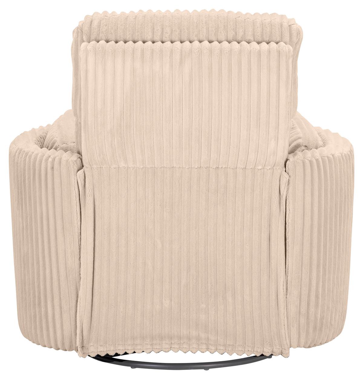 Fernsehsessel Palermo Beige B: 100,5 cm - Beige/Schwarz, Design, Holz/Textil (100.5/96/103.5cm) - Livetastic