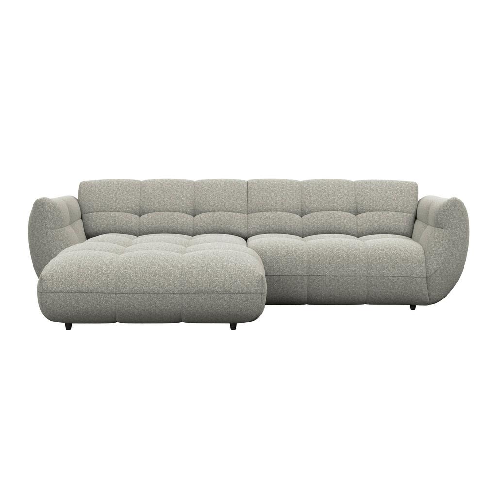 Ecksofa Panda Chenille grau, 178x280cm