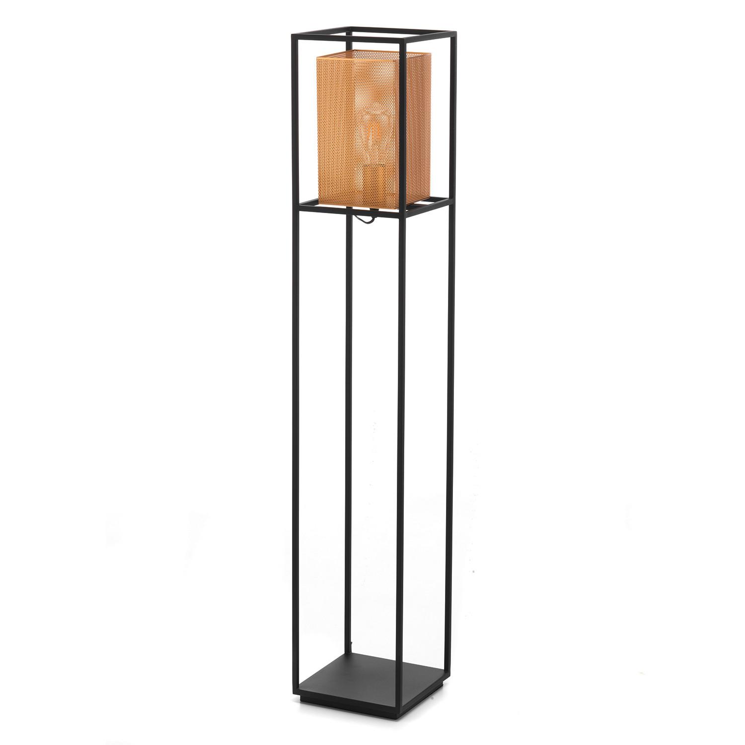 Stehleuchte 4980/Pt - Goldfarben/Schwarz, Design, Metall (22/22/123cm)