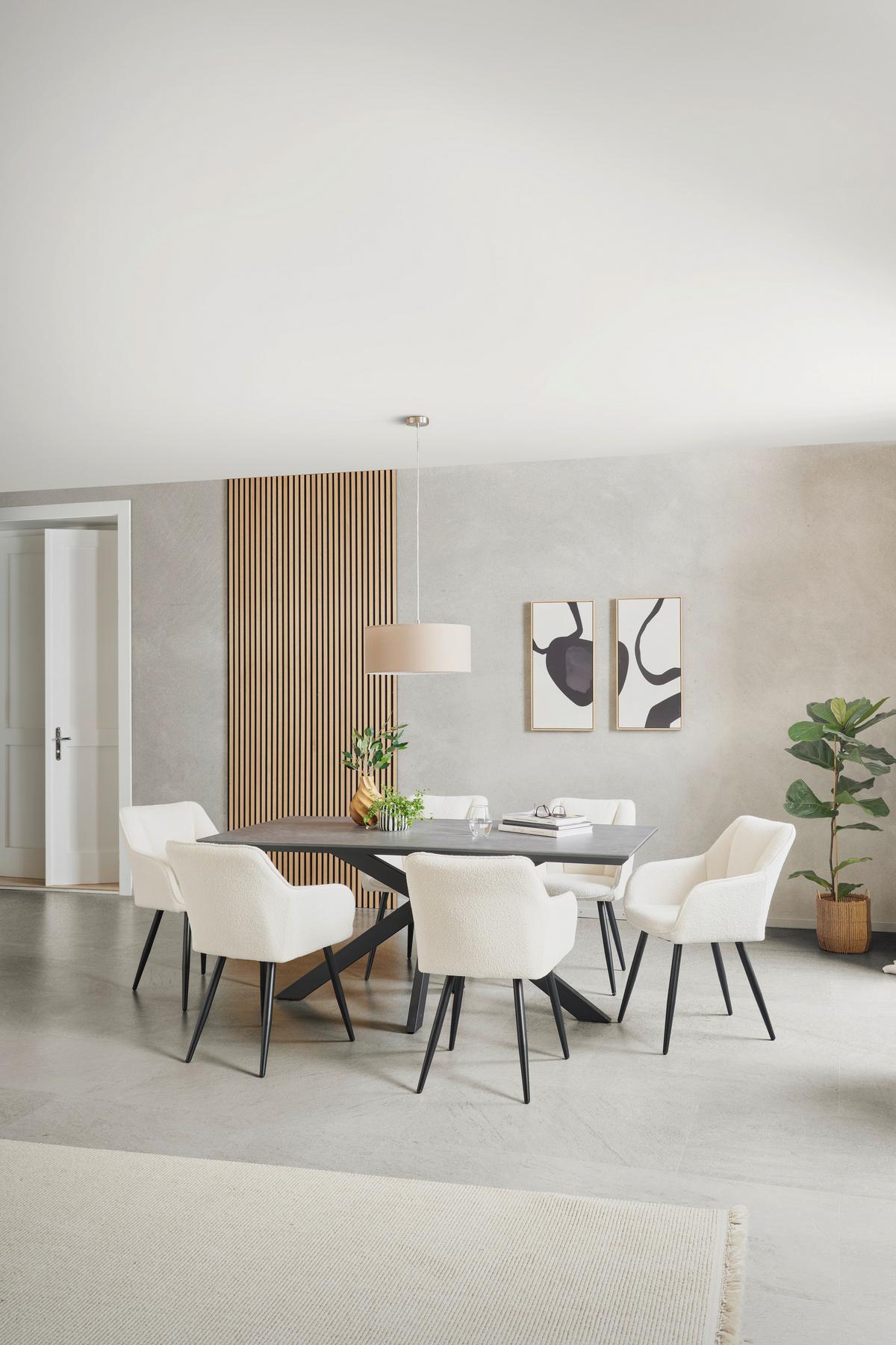 Esstisch Steve 1 180x90 Cm Schwarz - Schwarz, MODERN, Keramik/Holzwerkstoff (180/76/90cm)