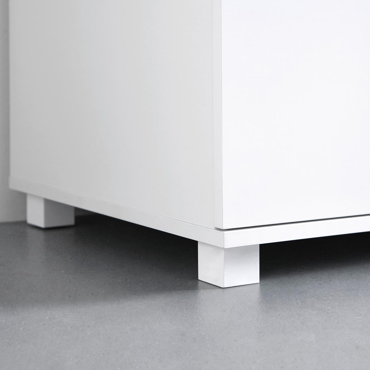 Šatní skříň MILO šírka 115 cm - bílá/barvy stříbra, Moderní, kov/dřevo (115/176/55cm) - Bessagi Home